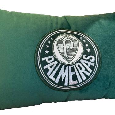 Imagem de Almofada Bordada Palmeiras 50cm x 30cm com Enchimento Verde