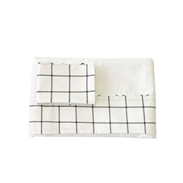 Imagem de Jogo de Lençol para Berço 3 Peças Percal 180 Fios Boston Preto - Biramar Baby