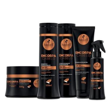 Imagem de Kit Completo 5 Itens Haskell Encorpa Cabelo 300ml