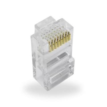 Imagem de Conector RJ45 Macho 8 Vias Plug de Rede - IMPORTADO