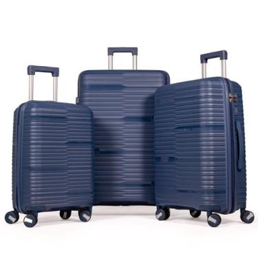 Imagem de Conjunto Jogo Malas De Viagem Kit 3 Peças Pequena De Bordo 10Kg Anac M