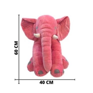 Imagem de Almofada Elefante Pelúcia 60cm Travesseiro Bebê Antialérgico - Toy Kin