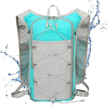 Imagem de Mochila de água para corrida, corrida de mochila - Daypack de corrida com bolsos | Mochila de hidratação respirável e reflexiva para corrida e corrida, para corridas, ciclismo, trilhas, maratonas
