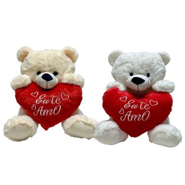 Imagem de Urso De Pelucia Fofo Com Coracao Te Amo Namorados Presente - 31cm