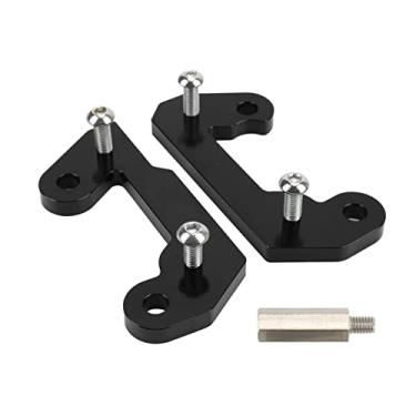 Imagem de Grcfumo Motocicleta Pedais de apoio para os pés traseiros, Pegs de base ajustável de alumínio, Levante o suporte traseiro, Acessórios Modificados para Motocicleta para 400 2018 (Black)