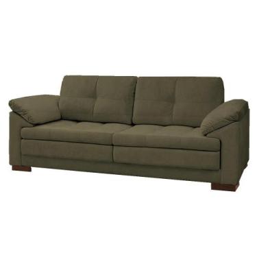 Imagem de Sofá Decorativo Sala de Estar Marselha Fixo 2 Lugares 215cm Couro Fend