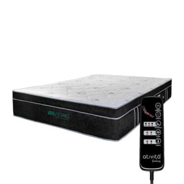 Imagem de Colchão Queen 1,58x1,98 Ortopédico Com Massageador E Controle Cor Pret