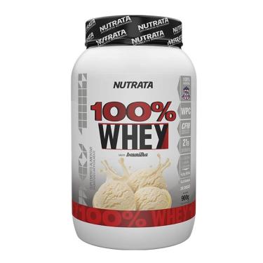 Imagem de 100% Whey  - 900g Baunilha - Nutrata-Unissex
