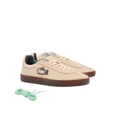 Imagem de Lacoste Tênis feminino Baseshot, Rosa claro/chiclete escuro, 35