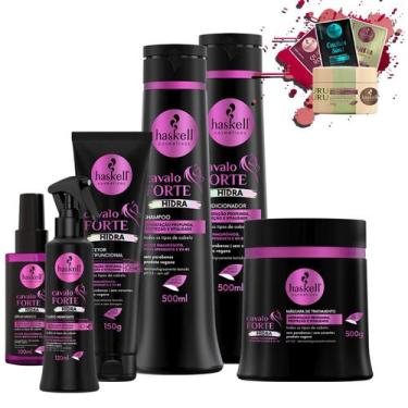 Imagem de Kit Haskell Cavalo Forte Hidra 500ml Completo