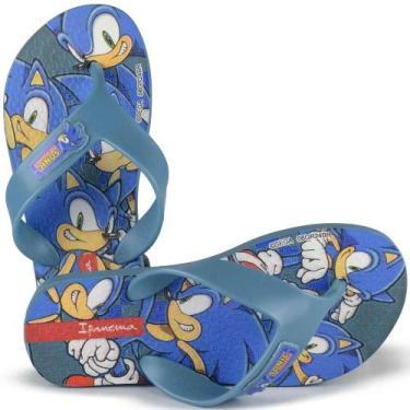 Imagem de Chinelo Infantil Ipanema Masculino Sonic Play 25 27279, 33/34, Azul