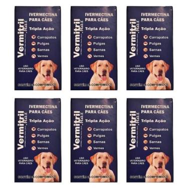 Imagem de Antipulgas, Vermífugo e Carrapatos para Cães 4060kg  24 Comprimidos Ma