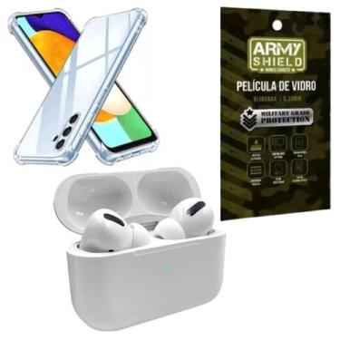 Imagem de Capinha Para Galaxy A05 + Fone Bluetooth + Pelicula - Armyshleid