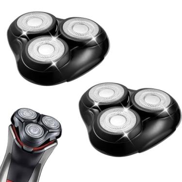 Imagem de Cabeça de substituição de barbeador compatível com peças de barbear Remington para lâminas das séries R3, R4, R5, R6, R7, R8, SP-3141 e SP-5161 (preto/2 unidades)