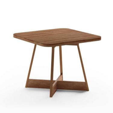 Imagem de Mesa de Jantar Átria Quadrada 4 Lugares 90x90cm Pés Metal NF - Carraro