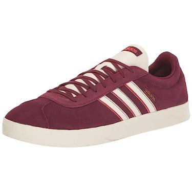 Imagem de adidas Tênis de skate masculino de camurça Vl Court Lifestyle para skate, Sombra vermelho/branco/vermelho brilhante, 11.5