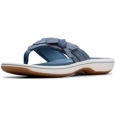 Imagem de Clarks CloudSteppers Sandália feminina Breeze Dalia, Jeans escuro, 41