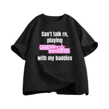 Imagem de Camiseta Feminina Engraçada Roblox - "My Baddies" - Paródia, Bj3101, P