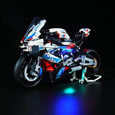 Imagem de VONADO Kit de luz LED compatível com Lego Technic BMW M 1000 RR conjunto de montar (sem modelo), kit de iluminação compatível com Lego 42130 conjunto de montar tijolos, kit de luz criativo DIY (edição