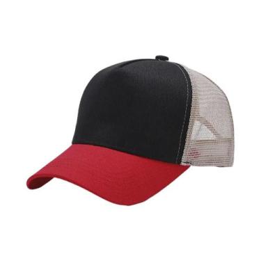 Imagem de Boné de Beisebol Snapback Curvo - Adulto, Malha, Verão, Hip Hop, Ajust
