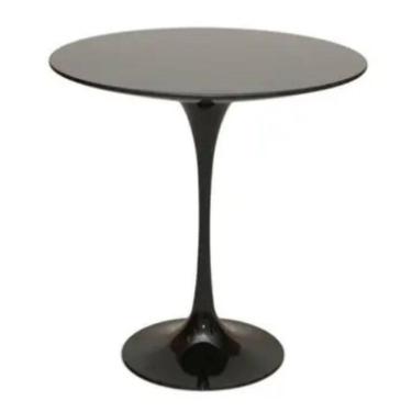 Imagem de Mesa Lateral Tulipa Saarinen Redonda 41 Cm Laqueada Preto