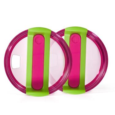 Imagem de Tampa de copo de substituição de 1,134 g para copo Stanley, pacote com 2 tampas de substituição adequadas para copo de viagem Stanley, capas para copos Stanley, acessórios para lava-louças