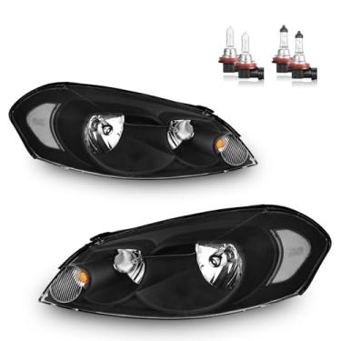 Imagem de Vizotae Conjunto de faróis com lâmpadas para Chevy Impala 2006-2013 para Chevy Impala Limited 14-16, Chevy Monte Carlo 06-07, lado do motorista e do passageiro