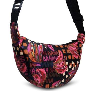 Imagem de Bolsa Feminina Pequena Estilo Meia Lua Estampada Mini Shoulder Bag - S