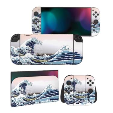 Imagem de PlayVital for Nintendo Switch 2 Skin Full Set (2-Pack) - Protective Vinyl Decal Stickers for Switch 2 Console, Joycons, Handle Grips & Dock | No Residue, Anti-Scratch - The Great Wave