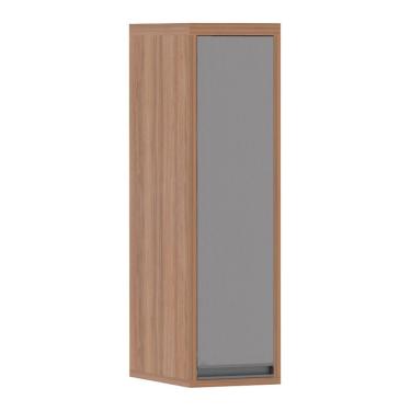 Imagem de Armário Aéreo 20 Cm 1 Porta 1 Prateleira Vanilla Com Cinza