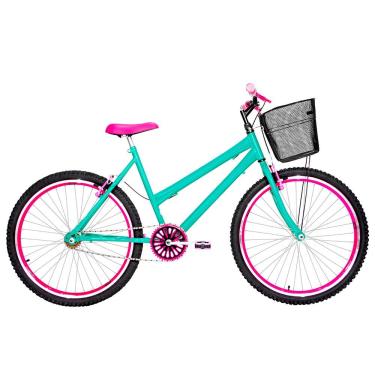 Imagem de Bicicleta Feminina Aro 26 Mtb Aero Cor Verde água E Pink
