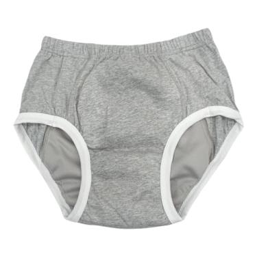 Imagem de Ysyqkn Roupa íntima Anti-vazamento para Incontinência para Adultos, Calças Anti-vazamento para Incontinência, Cuecas Laváveis ​​para Adultos, Capa de Fralda, Gray L