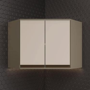 Imagem de Armário Aéreo Canto Oblíquo 2 Portas Aurora Duna/cristal