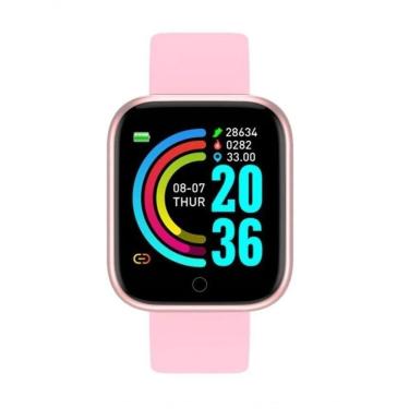 Imagem de Relogio Inteligente Smartwatch D20 Rose + Fone Bluetooth