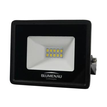 Imagem de Refletor Blumenau De Led Slim 10w Verde Preto Bivolt