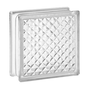 Imagem de Tijolo Bloco De Vidro Transparente Textura 19x19x8 Tradestar Mini Pirâmides