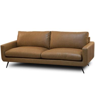 Imagem de Sofá 4 Lugares Para Sala De Estar Living Industrial 282cm Dijon L06 Couro Camel - Lyam Decor