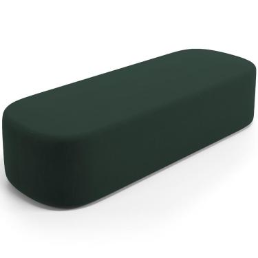 Imagem de Puff Decorativo Orgânico Para Living Quarto 195cm Doha W01 Suede Verde Musgo - Lyam Decor