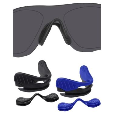 Imagem de BLAZERBUCK Almofadas de nariz de substituição para óculos de sol Oakley EV Zero Series - Preto + Azul