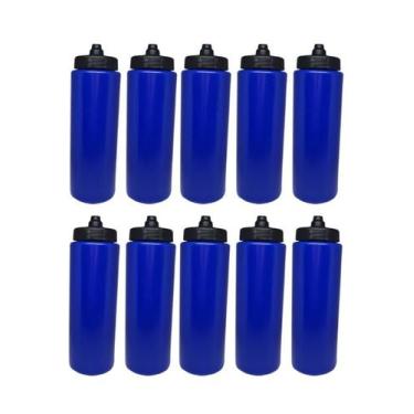 Imagem de Kit 10 Squeeze Tipo Gatorade 800ml Spec, Azul com preto