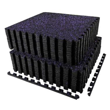 Imagem de AIRHOP Tapetes Para Exercícios Com 96 Pés Quadrados E 0,56 Pol. De Espessura, 24 Peças, Borracha Superior Aprimorada Espuma Eva Alta Densidade, Piso Academia Grande Encaixe Em Formato Quebra-Cabeça