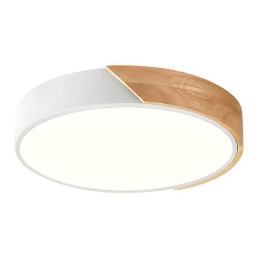 Imagem de Peblto Moderno Regulável Branco Luminária De Teto Embutida Madeira Perto Luzes Para Quarto Led Redonda Corredor Cozinha Lavanderia