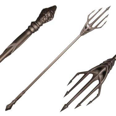 Imagem de Sword Valley Tridente De Netuno Arthur Curry, - Aço Inoxidável, Grande Arma Em Estilo Guerreiro, Decoração Colecionável 208 Cm/81,9 Pol., Peça Arte Metal Pesado