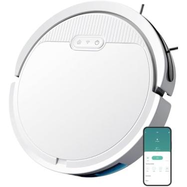 Imagem de Pureatic Combinação De Aspirador Pó E Esfregão Robô V3, Sucção 3 Em 1 5000 Pa, Funciona Com Wi-Fi 2.4G/Alexa/Aplicativo/Controle Remoto, Limpeza Programada, Carregamento Automático, Ideal Para Pelos
