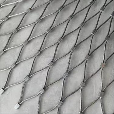 Imagem de 304 Rede de corda de aço inoxidável, jardim de pássaros de malha de cabo de proteção de proteção, várias redes anti-queda da ponte de malha, 12cm/2mm, 2,5x5m