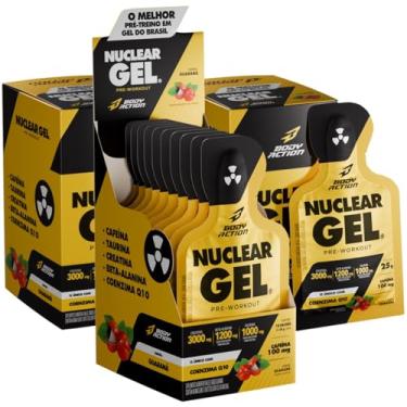 Imagem de Kit 3x Pre Treino Nuclear Rush Gel - 30 Sachês Bodyaction (Guaraná)