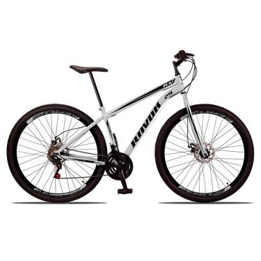 Imagem de Bicicleta Aro 29 Bike Aço 21 Marchas Velocidades Freio A Disco Cor:branco