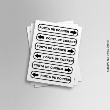 Imagem de Adesivo de Sinalização Porta de Correr - PRESENTE-BRINDE