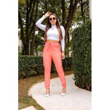 Imagem de Calça feminina jogger tecido viscolinho - MODA FILO, Pink, P