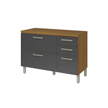 Imagem de Balcão Nesher Princesa com 2 Portas, 3 Gavetas e 1 Prateleira - 120cm de largura